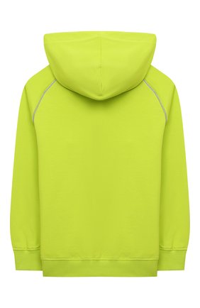 Детский хлопковое худи MOSCHINO зеленого цвета по цене 18450 руб., арт. HUF05Q/LDA13/4A-8A | Фото 2 Детский хлопковое худи MOSCHINO зеленого цвета, арт. HUF05Q/LDA13/4A-8A | Фото 2 (Материал внешний: Хлопок; Рукава: Длинные; Девочки Кросс-КТ: Худи-одежда; Ростовка одежда: 4 года | 104 см, 5 лет | 110 см, 6 лет | 116 см, 8 лет | 128 см)