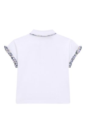 Детское хлопковое поло IL GUFO белого цвета по цене 9230 руб., арт. P22PC077M0095/2A-4A | Фото 2 Детское хлопковое поло IL GUFO белого цвета, арт. P22PC077M0095/2A-4A | Фото 2 (Рукава: Короткие; Материал внешний: Хлопок; Ростовка одежда: 18 мес | 86 см, 2 года | 92 см, 3 года | 98 см)