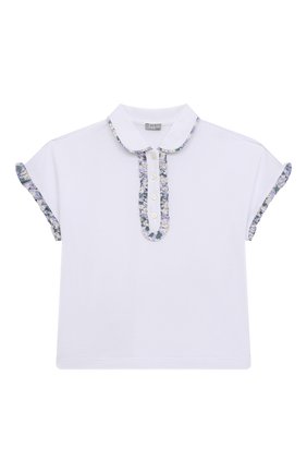 Детское хлопковое поло IL GUFO белого цвета по цене 9795 руб., арт. P22PC077M0095/5A-8A | Фото 1 Детское хлопковое поло IL GUFO белого цвета, арт. P22PC077M0095/5A-8A | Фото 1 (Материал внешний: Хлопок; Рукава: Короткие; Ростовка одежда: 4 года | 104 см, 5 лет | 110 см, 7 лет | 122 см)