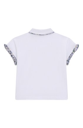 Детское хлопковое поло IL GUFO белого цвета по цене 9795 руб., арт. P22PC077M0095/5A-8A | Фото 2 Детское хлопковое поло IL GUFO белого цвета, арт. P22PC077M0095/5A-8A | Фото 2 (Материал внешний: Хлопок; Рукава: Короткие; Ростовка одежда: 4 года | 104 см, 5 лет | 110 см, 7 лет | 122 см)