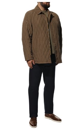 Мужская утепленная куртка CANALI коричневого цвета, арт. 020318P/SG01121/58-68 | Фото 2 (Материал подклада: Синтетический материал; Рукава: Длинные; Длина (верхняя одежда): До середины бедра; Материал внешний: Синтетический материал; Мужское Кросс-КТ: утепленные куртки; Кросс-КТ: Куртка; Стили: Кэжуэл; Big sizes: Big Sizes)