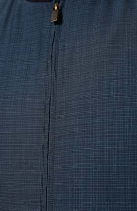 Мужской шерстяной бомбер CANALI бирюзового цвета, арт. 040699P/SR02315/58-68 | Фото 5 (Кросс-КТ: Куртка; Big sizes: Big Sizes; Мужское Кросс-КТ: шерсть и кашемир; Материал внешний: Шерсть; Рукава: Длинные; Принт: Без принта; Материал подклада: Синтетический материал; Длина (верхняя одежда): Короткие; Стили: Кэжуэл)