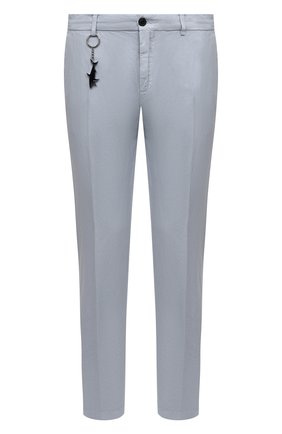 Мужские брюки из хлопка и льна PAUL&SHARK серо-голубого цвета, арт. 22414039/ILG | Фото 1 (Материал внешний: Хлопок, Лен; Длина (брюки, джинсы): Стандартные; Случай: Повседневный; Силуэт М (брюки): Чиносы; Стили: Кэжуэл)