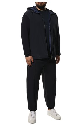 Мужские джоггеры KITON темно-синего цвета по цене 139500 руб., арт. UW1158V0849A/60-68 | Фото 2 Мужские джоггеры KITON темно-синего цвета, арт. UW1158V0849A/60-68 | Фото 2 (Материал внешний: Синтетический материал; Длина (брюки, джинсы): Стандартные; Силуэт М (брюки): Джоггеры; Big sizes: Big Sizes; Стили: Кэжуэл)
