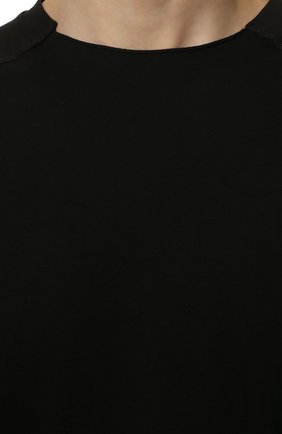 Мужская хлопковый лонгслив ISABEL BENENATO черного цвета, арт. UJ12S22 | Фото 5 (Рукава: Длинные; Принт: Без принта; Длина (для топов): Стандартные; Материал внешний: Хлопок; Стили: Кэжуэл)