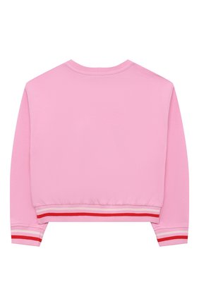 Детский хлопковый свитшот MOSCHINO розового цвета по цене 17700 руб., арт. HBF032/LDA12/4A-8A | Фото 2 Детский хлопковый свитшот MOSCHINO розового цвета, арт. HBF032/LDA12/4A-8A | Фото 2 (Материал внешний: Хлопок; Рукава: Длинные; Девочки Кросс-КТ: Свитшот-одежда; Ростовка одежда: 4 года | 104 см, 5 лет | 110 см, 6 лет | 116 см, 8 лет | 128 см)