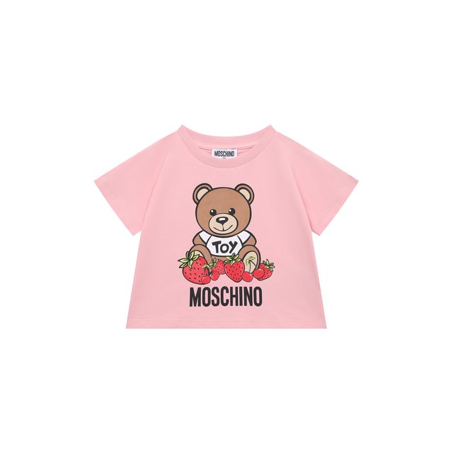 Хлопковая футболка Moschino HDM04E/LBA00/4A-8A