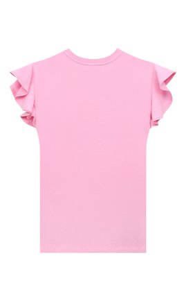 Детское хлопковое платье MOSCHINO розового цвета по цене 14900 руб., арт. HDV0BG/LBA10/4A-8A | Фото 2 Детское хлопковое платье MOSCHINO розового цвета, арт. HDV0BG/LBA10/4A-8A | Фото 2 (Материал внешний: Хлопок; Рукава: Короткие; Девочки Кросс-КТ: Платье-одежда; Случай: Повседневный; Ростовка одежда: 4 года | 104 см, 5 лет | 110 см, 6 лет | 116 см, 8 лет | 128 см)