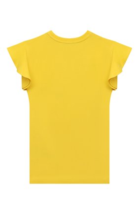 Детское хлопковое платье MOSCHINO желтого цвета по цене 14900 руб., арт. HDV0BG/LBA10/4A-8A | Фото 2 Детское хлопковое платье MOSCHINO желтого цвета, арт. HDV0BG/LBA10/4A-8A | Фото 2 (Материал внешний: Хлопок; Рукава: Короткие; Девочки Кросс-КТ: Платье-одежда; Случай: Повседневный; Ростовка одежда: 4 года | 104 см, 5 лет | 110 см, 6 лет | 116 см, 8 лет | 128 см)