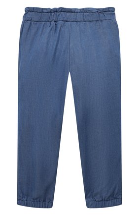 Детские брюки MOSCHINO синего цвета, арт. MDP02Q/L0E07 | Фото 2 (Детали: На резинке)