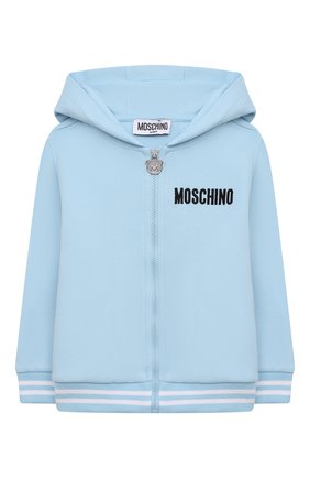 Детский комплект из толстовки и брюк MOSCHINO голубого цвета по цене 27400 руб., арт. MUK03F/LCA34 | Фото 2 Детский комплект из толстовки и брюк MOSCHINO голубого цвета, арт. MUK03F/LCA34 | Фото 2 (Кросс-КТ НВ: Костюм)
