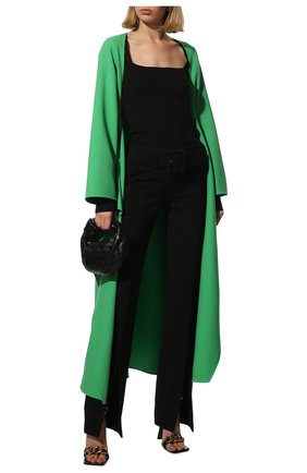 Женская шерстяная накидка VALENTINO зеленого цвета, арт. XB0CG2W53N1 | Фото 2 (Материал внешний: Шерсть; Стили: Гламурный)