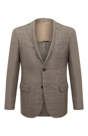 Мужской пиджак из шерсти и льна CORNELIANI бежевого цвета по цене 132500 руб., арт. 89XY75-2116312/90 | Фото 1 Мужской пиджак из шерсти и льна CORNELIANI бежевого цвета, арт. 89XY75-2116312/90 | Фото 1 (Материал внешний: Шерсть, Лен; Рукава: Длинные; Длина (для топов): Стандартные; Материал подклада: Вискоза; Пиджаки М: Приталенный; 1-2-бортные: Однобортные; Стили: Кэжуэл; Случай: Повседневный)