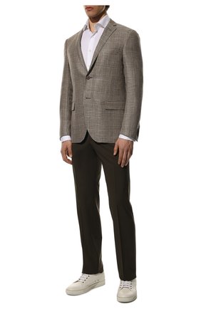 Мужской пиджак из шерсти и льна CORNELIANI бежевого цвета по цене 132500 руб., арт. 89XY75-2116312/90 | Фото 2 Мужской пиджак из шерсти и льна CORNELIANI бежевого цвета, арт. 89XY75-2116312/90 | Фото 2 (Материал внешний: Шерсть, Лен; Рукава: Длинные; Длина (для топов): Стандартные; Материал подклада: Вискоза; Пиджаки М: Приталенный; 1-2-бортные: Однобортные; Стили: Кэжуэл; Случай: Повседневный)