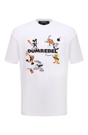 Мужская хлопковая футболка DOMREBEL белого цвета по цене 14400 руб., арт. MT00NZ/RUSSIA 0VER TEE | Фото 1 Мужская хлопковая футболка DOMREBEL белого цвета, арт. MT00NZ/RUSSIA 0VER TEE | Фото 1 (Длина (для топов): Стандартные; Материал внешний: Хлопок; Рукава: Короткие; Принт: С принтом; Стили: Гранж)