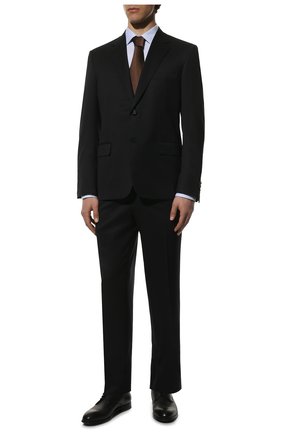 Мужской шерстяной костюм BRIONI темно-синего цвета по цене 482000 руб., арт. RAH02M/P4AHU/PARLAMENT0 | Фото 1 Мужской шерстяной костюм BRIONI темно-синего цвета, арт. RAH02M/P4AHU/PARLAMENT0 | Фото 1 (Материал внешний: Шерсть; Материал подклада: Купро; Рукава: Длинные; Костюмы М: Однобортный; Стили: Классический)