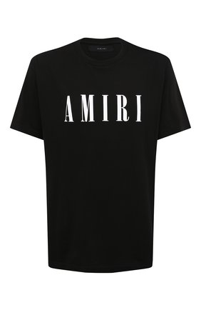 Мужская хлопковая футболка AMIRI черного цвета, арт. PXMJLT001-001 | Фото 1 (Материал внешний: Хлопок; Длина (для топов): Стандартные; Рукава: Короткие; Принт: С принтом; Стили: Кэжуэл)