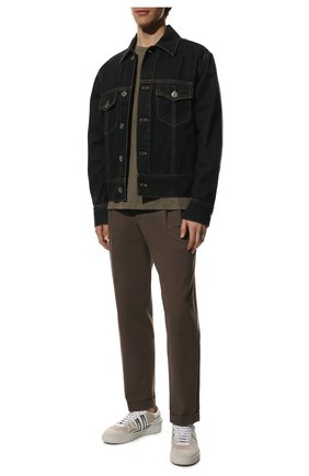 Мужская джинсовая куртка LANVIN темно-синего цвета по цене 95500 руб., арт. RM-JA0035-D028-P22 | Фото 2 Мужская джинсовая куртка LANVIN темно-синего цвета, арт. RM-JA0035-D028-P22 | Фото 2 (Материал внешний: Хлопок, Деним; Рукава: Длинные; Длина (верхняя одежда): Короткие; Кросс-КТ: Куртка, Деним; Стили: Кэжуэл, Минимализм)
