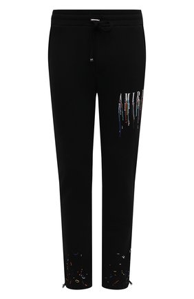 Мужские хлопковые джоггеры AMIRI черного цвета, арт. PS22MJL035-004 | Фото 1 (Материал внешний: Хлопок; Длина (брюки, джинсы): Стандартные; Силуэт М (брюки): Джоггеры; Стили: Спорт-шик)