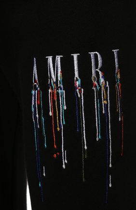 Мужские хлопковые джоггеры AMIRI черного цвета, арт. PS22MJL035-004 | Фото 5 (Длина (брюки, джинсы): Стандартные; Материал внешний: Хлопок; Стили: Спорт-шик; Силуэт М (брюки): Джоггеры)