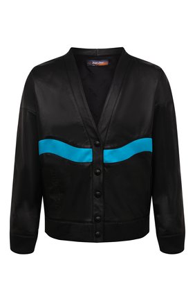 Мужская комбинированная куртка JUST DON черного цвета, арт. 32JUSH07P 226321 | Фото 1 (Кросс-КТ: Куртка; Рукава: Длинные; Стили: Гранж; Материал внешний: Натуральная кожа; Мужское Кросс-КТ: Кожа и замша; Длина (верхняя одежда): Короткие; Материал подклада: Вискоза)