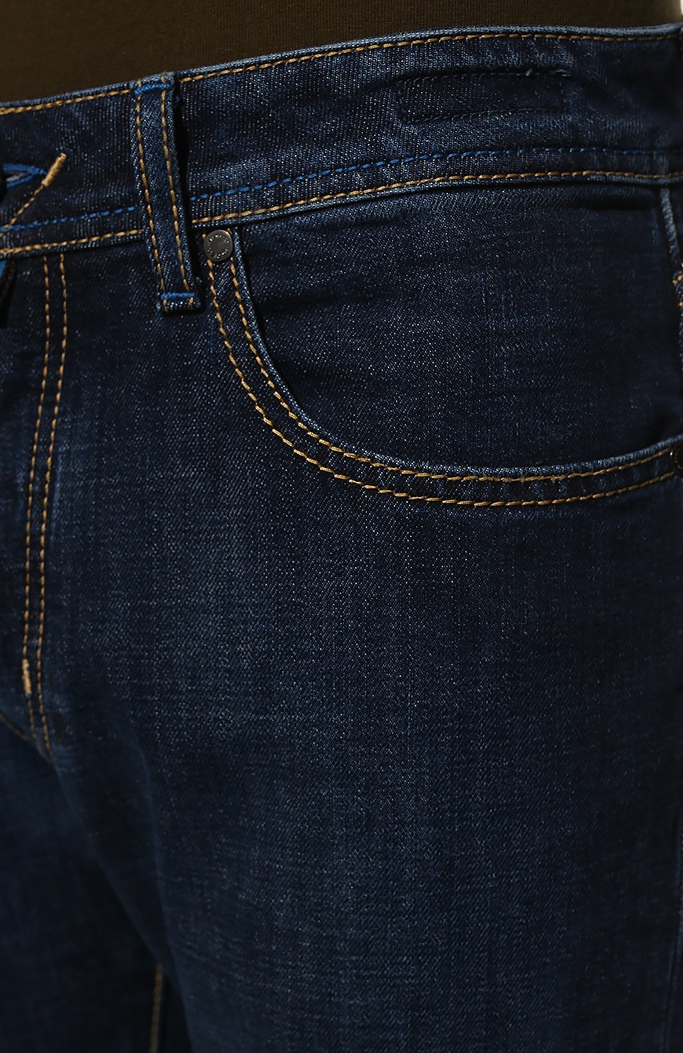 Мужские джинсы JACOB COHEN темно-синего цвета, арт. U Q M04 34 S 3736/178D | Фото 5 (Силуэт М (брюки): Прямые; Кросс-КТ: Деним; Длина (брюки, джинсы): Стандартные; Материал внешний: Хлопок, Деним; Стили: Кэжуэл)