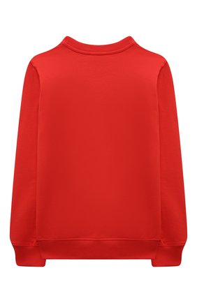 Детский хлопковый свитшот MOSCHINO красного цвета по цене 14900 руб., арт. H9F039/LCA30/4A-8A | Фото 2 Детский хлопковый свитшот MOSCHINO красного цвета, арт. H9F039/LCA30/4A-8A | Фото 2 (Рукава: Длинные; Материал внешний: Хлопок; Девочки Кросс-КТ: Свитшот-одежда; Ростовка одежда: 4 года | 104 см, 5 лет | 110 см, 6 лет | 116 см, 8 лет | 128 см)