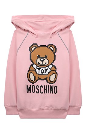 Детский хлопковое худи MOSCHINO светло-розового цвета по цене 18450 руб., арт. HUF05Q/LDA13/4A-8A | Фото 1 Детский хлопковое худи MOSCHINO светло-розового цвета, арт. HUF05Q/LDA13/4A-8A | Фото 1 (Рукава: Длинные; Материал внешний: Хлопок; Девочки Кросс-КТ: Худи-одежда; Ростовка одежда: 4 года | 104 см, 5 лет | 110 см, 6 лет | 116 см, 8 лет | 128 см)