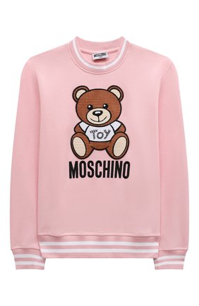 Мужского комплект из свитшота и брюк MOSCHINO розового цвета по цене 37700 руб., арт. HUK020/LCA34/10A-14A | Фото 2 Мужского комплект из свитшота и брюк MOSCHINO розового цвета, арт. HUK020/LCA34/10A-14A | Фото 2 (Девочки Кросс-КТ: Костюмы-спорт; Ростовка одежда: 10 - 11 лет | 140 - 146см, 12 лет | 152 см)
