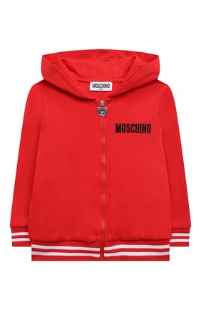 Детский комплект из толстовки и брюк MOSCHINO красного цвета по цене 27400 руб., арт. MUK03F/LCA34 | Фото 2 Детский комплект из толстовки и брюк MOSCHINO красного цвета, арт. MUK03F/LCA34 | Фото 2 (Кросс-КТ НВ: Костюм)