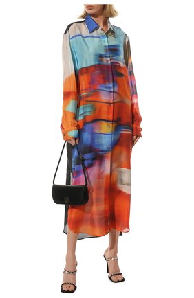 Женское хлопковое платье DRIES VAN NOTEN разноцветного цвета по цене 114500 руб., арт. 221-011090-4125 | Фото 2 Женское хлопковое платье DRIES VAN NOTEN разноцветного цвета, арт. 221-011090-4125 | Фото 2 (Длина Ж (юбки, платья, шорты): Миди; Материал внешний: Хлопок; Рукава: Длинные; Стили: Гламурный; Случай: Повседневный; Женское Кросс-КТ: Платье-одежда)