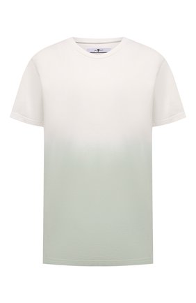 Женская хлопковая футболка 7 FOR ALL MANKIND мятного цвета, арт. JSLL9700MI | Фото 1 (Материал внешний: Хлопок; Рукава: Короткие; Длина (для топов): Стандартные; Стили: Спорт-шик; Принт: С принтом; Женское Кросс-КТ: Футболка-одежда)
