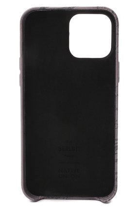 Чехол для iphone 13 pro BERLUTI серого цвета по цене 48500 руб., арт. X236027 | Фото 2 Чехол для iphone 13 pro BERLUTI серого цвета, арт. X236027 | Фото 2 (Материал: Натуральная кожа)