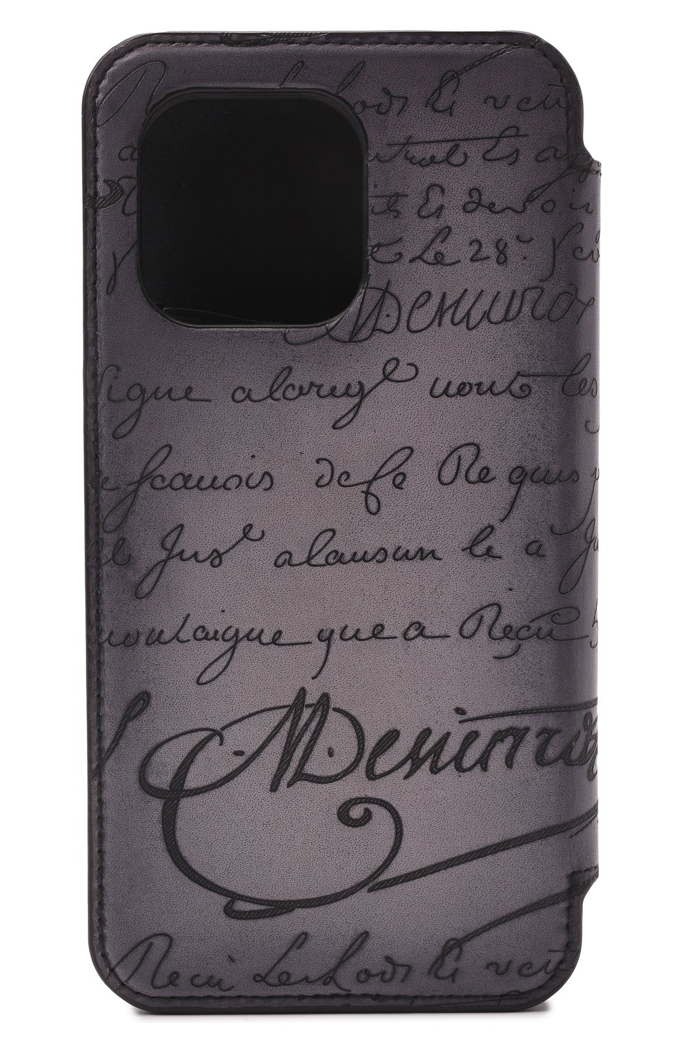 Чехол для iphone 13 pro BERLUTI серого цвета, арт. X236029 | Фото 2 (Материал: Натуральная кожа)