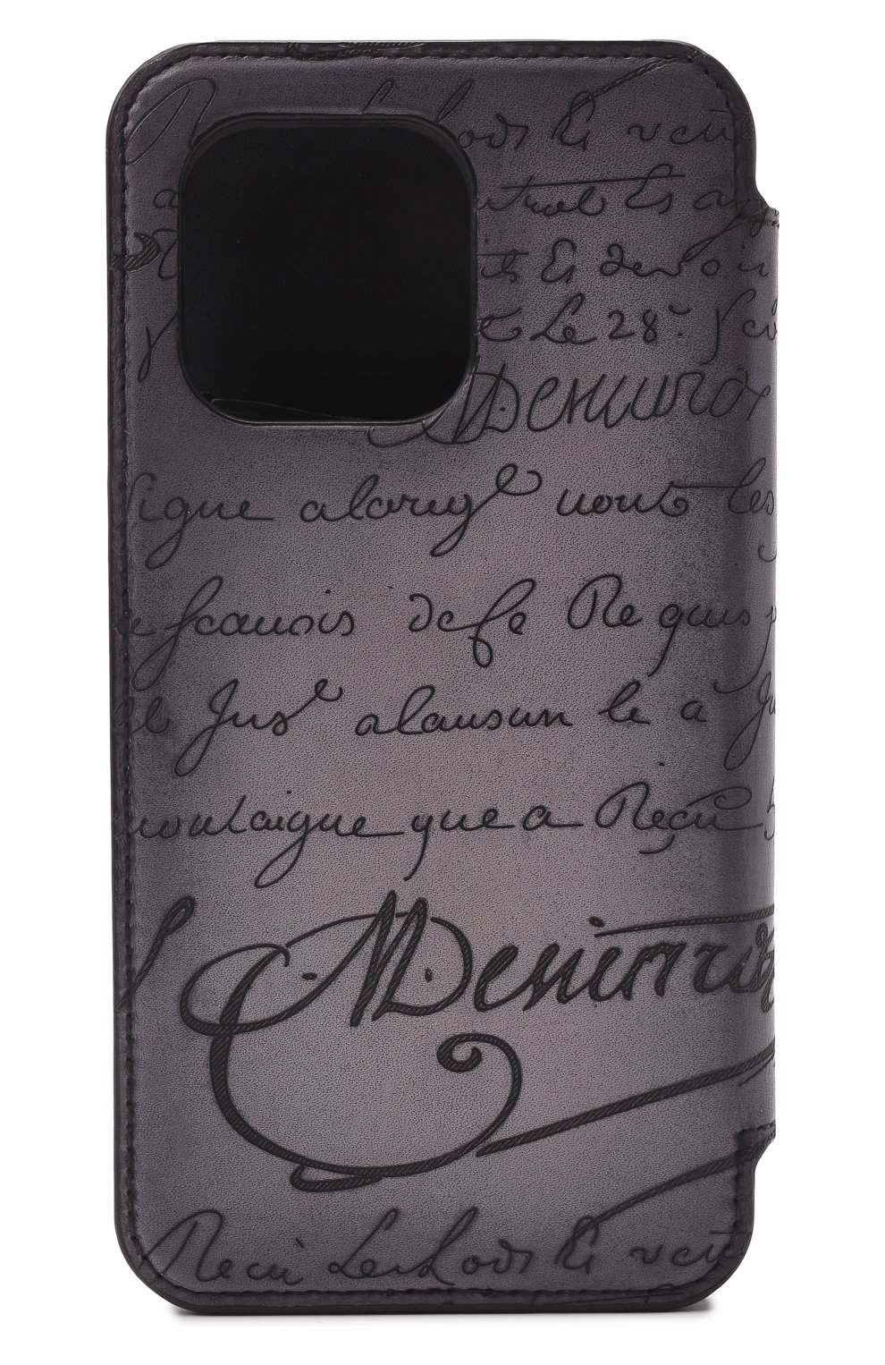 Чехол для iphone 13 pro BERLUTI серого цвета по цене 62200 руб., арт. X236029 | Фото 2 Чехол для iphone 13 pro BERLUTI серого цвета, арт. X236029 | Фото 2 (Материал: Натуральная кожа)