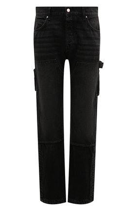 Мужские джинсы AMIRI черного цвета, арт. PS22MDS131-023 | Фото 1 (Материал внешний: Хлопок, Деним; Длина (брюки, джинсы): Стандартные; Кросс-КТ: Деним; Стили: Гранж; Силуэт М (брюки): Широкие)