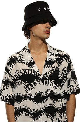 Мужская хлопковая панама OFF-WHITE черного цвета, арт. 0MLA012C99FAB001 | Фото 2 (Материал: Хлопок, Текстиль)