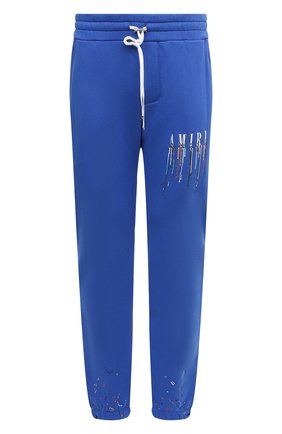 Мужские хлопковые джоггеры AMIRI синего цвета по цене 89850 руб., арт. PS22MJL035-466 | Фото 1 Мужские хлопковые джоггеры AMIRI синего цвета, арт. PS22MJL035-466 | Фото 1 (Длина (брюки, джинсы): Стандартные; Материал внешний: Хлопок; Силуэт М (брюки): Джоггеры; Стили: Спорт-шик)