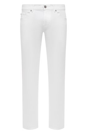 Мужские джинсы 7 FOR ALL MANKIND белого цвета, арт. JSMNP460QQ | Фото 1 (Материал внешний: Хлопок, Деним; Длина (брюки, джинсы): Стандартные; Кросс-КТ: Деним; Стили: Кэжуэл; Силуэт М (брюки): Прямые)