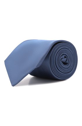 Мужской шелковый галстук LUIGI BORRELLI голубого цвета, арт. CR4502048/LC | Фото 1 (Материал: Текстиль, Шелк; Принт: Без принта)