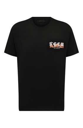Мужская хлопковая футболка AMIRI черного цвета, арт. PS22MJG028-001 | Фото 1 (Длина (для топов): Стандартные; Рукава: Короткие; Материал внешний: Хлопок; Принт: С принтом; Стили: Гранж)
