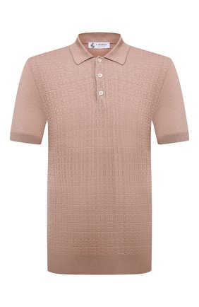 Мужское поло из шелка и хлопка IL BORGO CASHMERE розового цвета по цене 47150 руб., арт. 57-1090-M0DG0 | Фото 1 Мужское поло из шелка и хлопка IL BORGO CASHMERE розового цвета, арт. 57-1090-M0DG0 | Фото 1 (Рукава: Короткие; Длина (для топов): Стандартные; Материал внешний: Шелк, Хлопок; Кросс-КТ: Трикотаж; Застежка: Пуговицы; Стили: Кэжуэл)