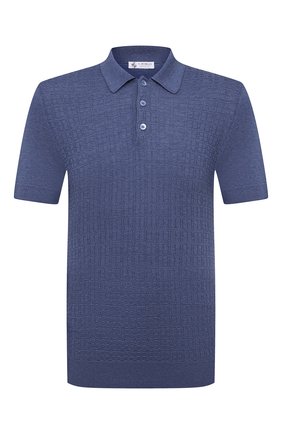 Мужское поло из шелка и хлопка IL BORGO CASHMERE синего цвета по цене 47150 руб., арт. 57-1090-M0DG0 | Фото 1 Мужское поло из шелка и хлопка IL BORGO CASHMERE синего цвета, арт. 57-1090-M0DG0 | Фото 1 (Рукава: Короткие; Длина (для топов): Стандартные; Материал внешний: Шелк, Хлопок; Кросс-КТ: Трикотаж; Застежка: Пуговицы; Стили: Кэжуэл)