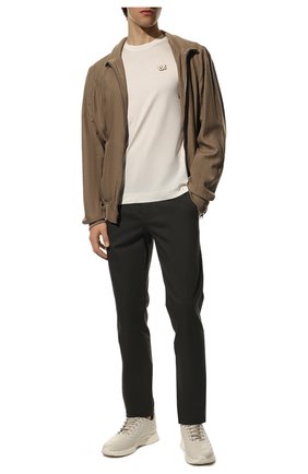 Мужская футболка EMPORIO ARMANI кремвого цвета по цене 13750 руб., арт. 3L1TEW/1JUVZ | Фото 2 Мужская футболка EMPORIO ARMANI кремвого цвета, арт. 3L1TEW/1JUVZ | Фото 2 (Материал внешний: Лиоцелл, Хлопок, Растительное волокно; Длина (для топов): Стандартные; Рукава: Короткие; Принт: Без принта; Стили: Кэжуэл)