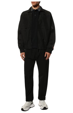 Мужское хлопковое поло EMPORIO ARMANI темно-синего цвета по цене 13750 руб., арт. 3L1FAQ/1JPTZ | Фото 2 Мужское хлопковое поло EMPORIO ARMANI темно-синего цвета, арт. 3L1FAQ/1JPTZ | Фото 2 (Материал внешний: Хлопок; Длина (для топов): Стандартные; Рукава: Короткие; Застежка: Пуговицы; Стили: Кэжуэл)