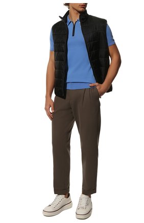 Мужское хлопковое поло IL BORGO CASHMERE голубого цвета по цене 59750 руб., арт. 56-1963M0DG0 | Фото 2 Мужское хлопковое поло IL BORGO CASHMERE голубого цвета, арт. 56-1963M0DG0 | Фото 2 (Материал внешний: Хлопок; Рукава: Короткие; Длина (для топов): Стандартные; Застежка: Молния; Кросс-КТ: Трикотаж; Стили: Кэжуэл)