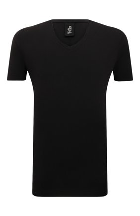 Мужская футболка THOM KROM черного цвета, арт. M TS 636 | Фото 1 (Материал внешний: Хлопок, Синтетический материал; Рукава: Короткие; Длина (для топов): Стандартные; Принт: Без принта; Стили: Кэжуэл)
