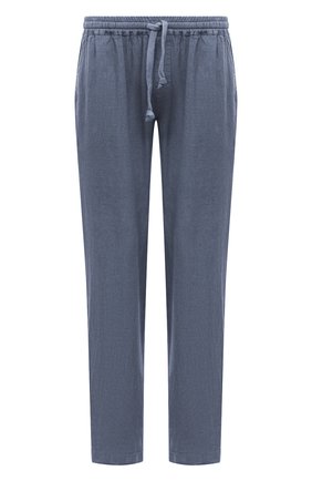 Мужские льняные брюки FEDELI голубого цвета, арт. 5UED0806 | Фото 1 (Материал внешний: Лен; Длина (брюки, джинсы): Стандартные; Случай: Повседневный; Стили: Кэжуэл)