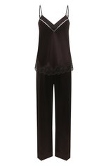 Женская пижама SIMONE PERELE темно-серого цвета, арт. 17F900-15B660 | Фото 1 (Длина Ж (юбки, платья, шорты): Мини; Материал внешний: Шелк; Длина (для топов): Стандартные; Длина (брюки, джинсы): Стандартные)