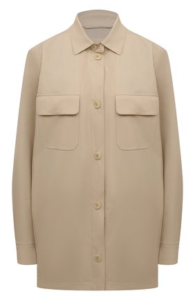 Женская куртка LORO PIANA бежевого цвета, арт. FAL4462 | Фото 1 (Материал утеплителя: Шерсть; Материал внешний: Синтетический материал; Длина (верхняя одежда): Короткие; Рукава: Длинные; Кросс-КТ: Куртка; Стили: Кэжуэл)